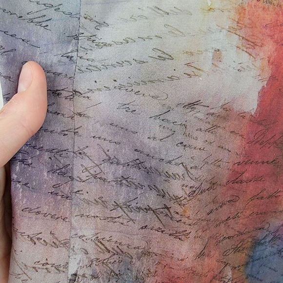 Alex Ingh Shirt Men 15 Watercolor Parchment Button Up Long Sleeve Made In Italy - Picture 7 of 11